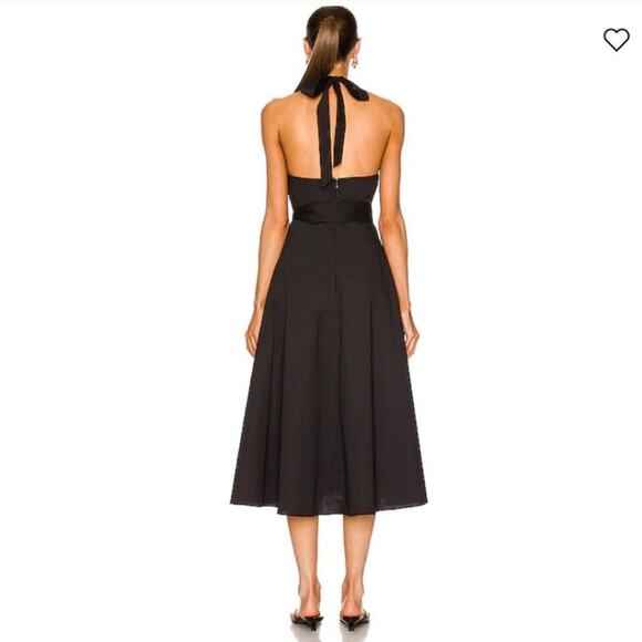 STAUD Kai Halter Dress in Black - Picture 2 of 14